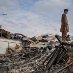 Aftermath of an air strike in Kabul